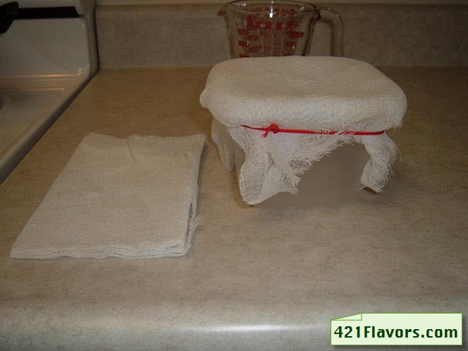 Cheesecloth prep step 4 Cheesecloth prep step 4